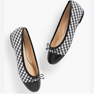 Talbots Blair Ballet Flats - Black/White
Gingham- Preppy/Academia - Size 7 - EUC